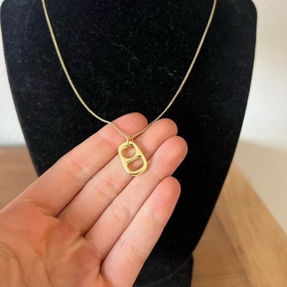 24k Gold Filled Mini Sofa Tab Pendant Necklace - Picture 4 of 5